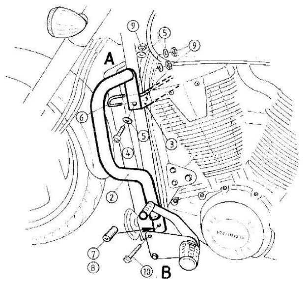 Afbeeldingen van Valbeugel chroom Hepco&Becker Honda VTX1800 '01-06