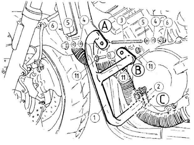 Afbeeldingen van Valbeugel zwart Hepco&Becker Honda CB900F '02-05
