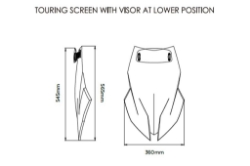 Afbeeldingen van Vervangingsruit touring met opzetruitje Puig BMW F900XR '20-