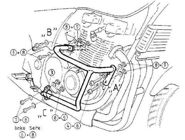 Afbeeldingen van Valbeugel chroom Hepco&Becker Kawasaki ZR-7 /S '01-03