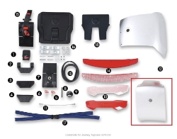 Afbeeldingen van Kleurpaneel zilver voor TC40 Journey topkoffer Hepco&Becker