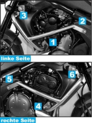 Afbeeldingen van Valbeugel zwart Hepco&Becker voor Kawasaki VERSYS 650 '07-09