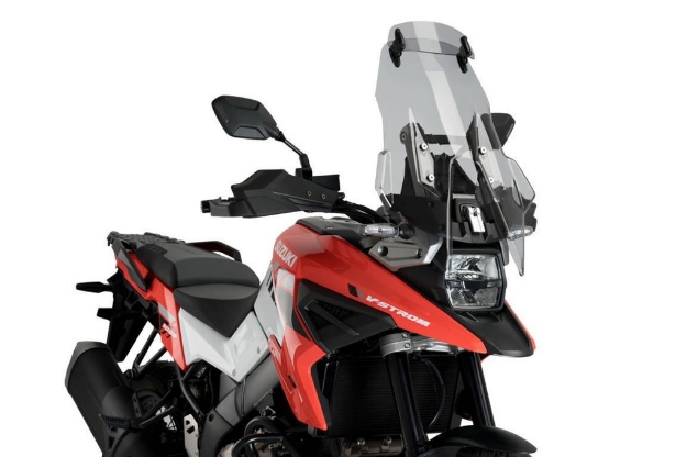 Afbeeldingen van Vervangingsruit touring met opzetruitje licht getint Puig Suzuki DL1050/XT '20-