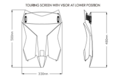 Afbeeldingen van Vervangingsruit touring met opzetruitje Puig KTM 390 Adventure ’20-