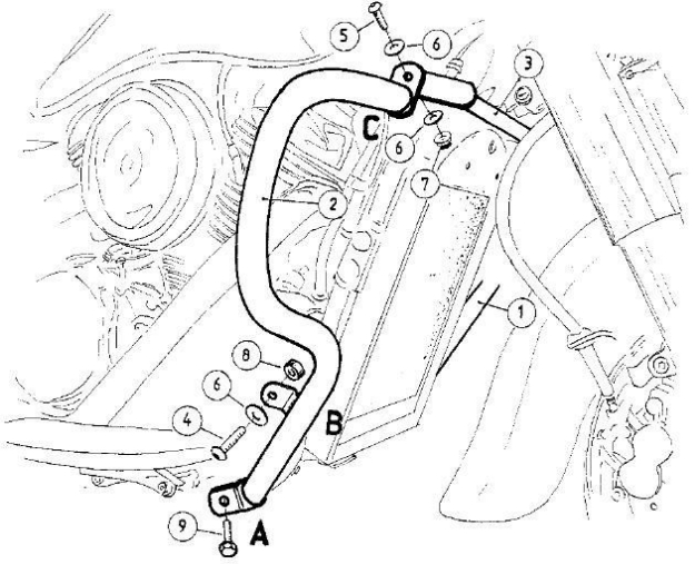 Afbeeldingen van Valbeugel chroom Hepco&Becker Kawasaki VN1600 CLASSIC '03-08