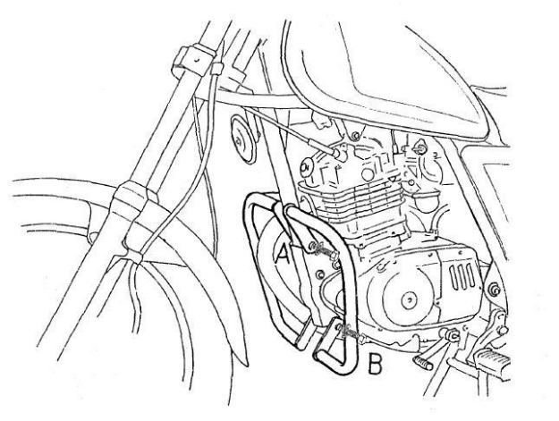 Afbeeldingen van Valbeugel chroom Hepco&Becker Suzuki GN125 '91-'96