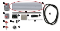 Afbeeldingen van Scharnierafdekking zwart voor Gobi zijkoffer Hepco&Becker