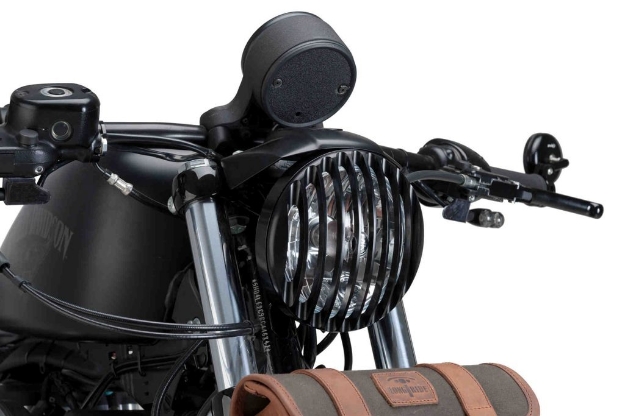 Afbeeldingen van Headlight grill CustomAcces Harley Davidson Sportster 883 IRON '09-'15
