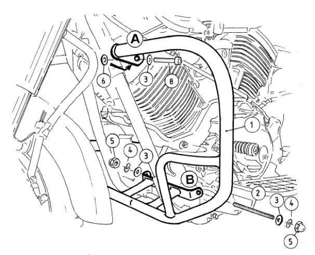 Afbeeldingen van Valbeugel chroom Hepco&Becker Yamaha XVS1100 '99-02