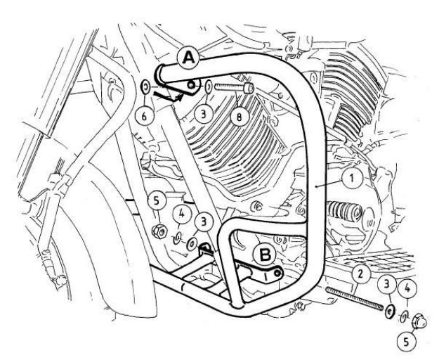 Afbeeldingen van Valbeugel chroom Hepco&Becker Yamaha XVS1100C '01-07