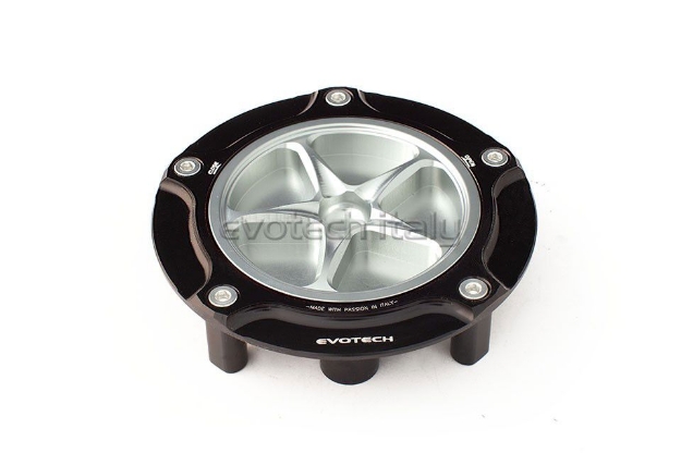 Afbeeldingen van Tankdop Evotech met schroefdop Honda (diverse modellen) zwart/zilver