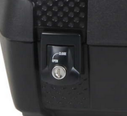 Afbeeldingen van Kofferdekselslot zwart Hepco&Becker ZONDER cilinder/sleutel