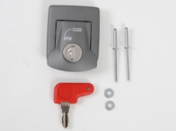 Afbeeldingen van Kofferdekselslot grijs Hepco&Becker ZONDER cilinder/sleutel