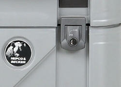 Afbeeldingen van Kofferdekselslot grijs Hepco&Becker ZONDER cilinder/sleutel