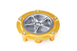 Afbeeldingen van Tankdop Evotech met schroefdop Honda (diverse modellen) goud/titanium