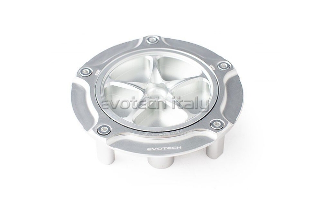 Afbeeldingen van Tankdop Evotech met schroefdop Honda (diverse modellen) zilver/zilver