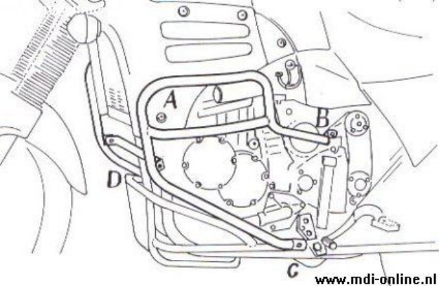 Afbeeldingen van Valbeugel zwart Hepco&Becker voor Triumph TIGER900 '93-98