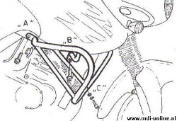 Afbeeldingen van Valbeugel zwart Hepco&Becker voor Triumph TIGER900 '99-00