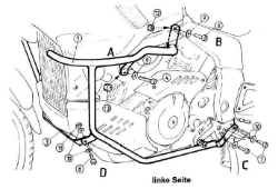 Afbeeldingen van Valbeugel zwart Hepco&Becker voor Cagiva Navigator 1000 '00-05
