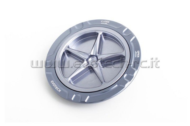 Afbeeldingen van Tankdop met schroefdop van Evotech voor Aprilia / Ducati / MV Agusta titanium/titanium