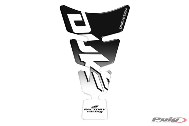 Afbeeldingen van Tankpad zwart / transparant met KTM Duke logo