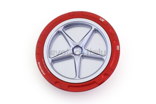 Afbeeldingen van Tankdop met schroefdop Evotech BMW R Nine T/ 1200 Scrambler '14- rood/titanium