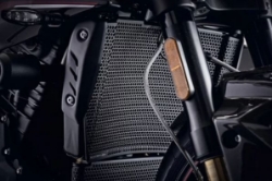 Afbeeldingen van Radiator/oliekoeler cover set zwart Evotech Performance Triumph Speed Triple RS '18-20