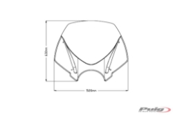 Afbeeldingen van Windscherm New Generation touring Puig BMW R18 '20- transparant