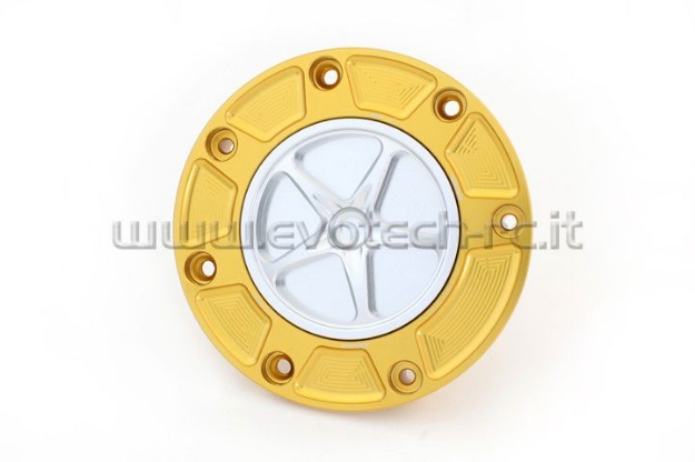 Afbeeldingen van Tankdop met schroefdop Evotech Honda goud/zilver
