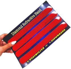 Afbeeldingen van Reflecterende rode stickers 230x22 (4 stuks)