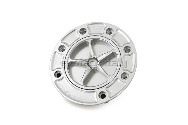 Afbeeldingen van Tankdop met schroefdop Evotech Suzuki 7 bouten (SU1) zilver/zilver
