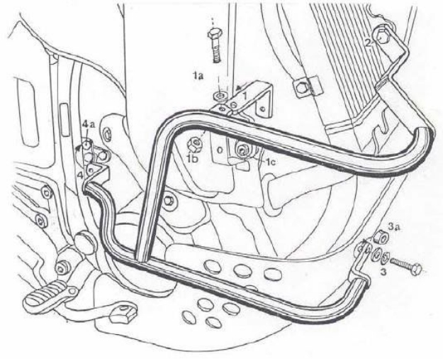Afbeeldingen van Valbeugel wit Hepco&Becker voor Honda XRV650/750 '88-92