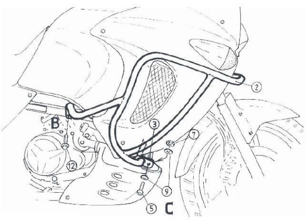 Afbeeldingen van Valbeugel zwart Hepco&Becker voor Honda XL1000V VARADERO '99-02