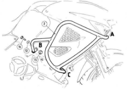 Afbeeldingen van Valbeugel zwart Hepco&Becker voor Honda XL1000V '03-11
