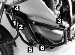 Afbeeldingen van Valbeugel zwart Hepco&Becker voor Honda XL700V '08-12