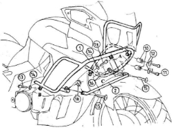 Afbeeldingen van Valbeugel zwart Hepco&Becker voor Aprilia ETV1000 '01-07