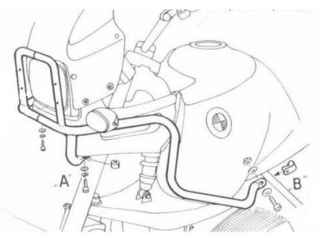 Afbeeldingen van Valbeugel zilver Hepco&Becker (tank + kopl.besch.) BMW R850 '98-00 / 1100GS '94-99