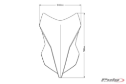 Afbeeldingen van Vervangingsruit touring Puig Benelli TRK 251 '21- licht getint