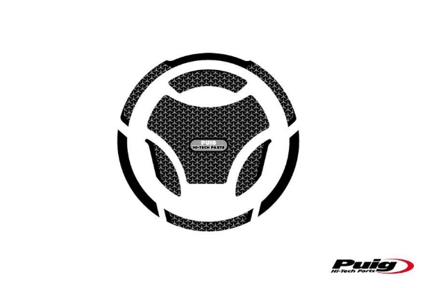 Afbeeldingen van Tankdopcover Puig voor Yamaha MT-125 '15-'18/ YZF-R125 '14-'18 zwart/carbon look