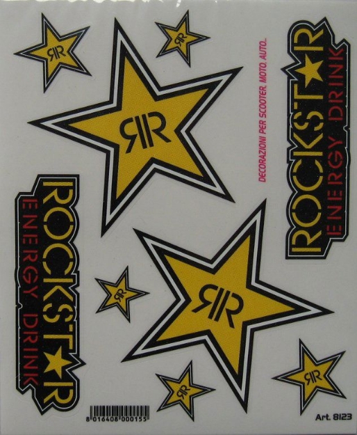 Afbeeldingen van Stickervel Rockstar 14x16cm
