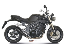 Afbeeldingen van MIVV X-Cone Black RVS demper Triumph Speed Triple 1050 '07-10