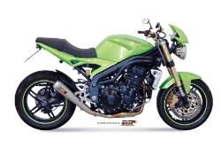 Afbeeldingen van MIVV X-cone Plus RVS demper Triumph Speed Triple 1050 '07-'10