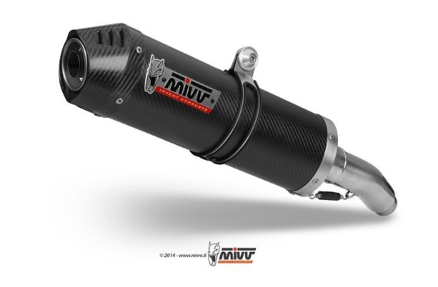 Afbeeldingen van MIVV Oval carbon demper met carbon cap Triumph Tiger 1050 Sport '13-