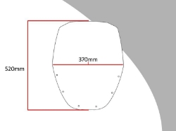 Afbeeldingen van Vervangingsruit Touring/ Flip-up Yamaha XJ900S DIVERSION-transparant