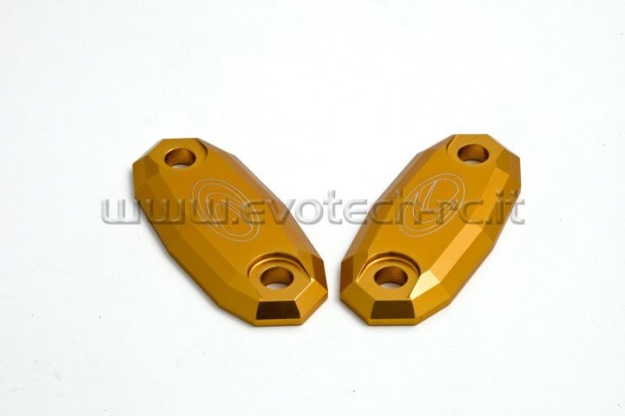 Afbeeldingen van Spiegelafdekplaatjes Evotech Honda CBR600F/ 600RR/ 900RR/ 1000RR/ SP1/2 / CB600F/ Yamaha YZF-R125 '14-