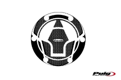Afbeeldingen van Tankdopcover Puig voor Kawasaki Ninja 250/ Z250 SL/ Z300 '15- zwart/carbon look