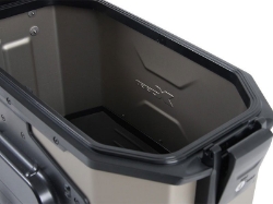 Afbeeldingen van Zijkoffer Xceed silver 38 liter links Hepco&Becker