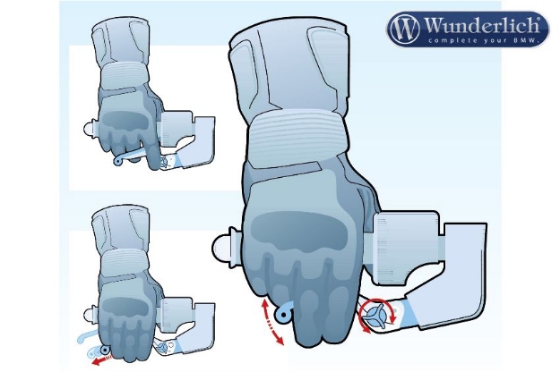 Afbeeldingen van VarioLever clutch lever diverse BMW modellen - black Wunderlich