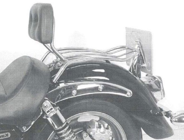 Afbeeldingen van Solorack met rugsteun Hepco&Becker chroom Kawasaki VN1600 CLASSIC 2003-