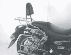 Afbeeldingen van Sissybar met rekje Hepco&Becker chroom Kawasaki VN1500/ VN1600 MEAN STREAK